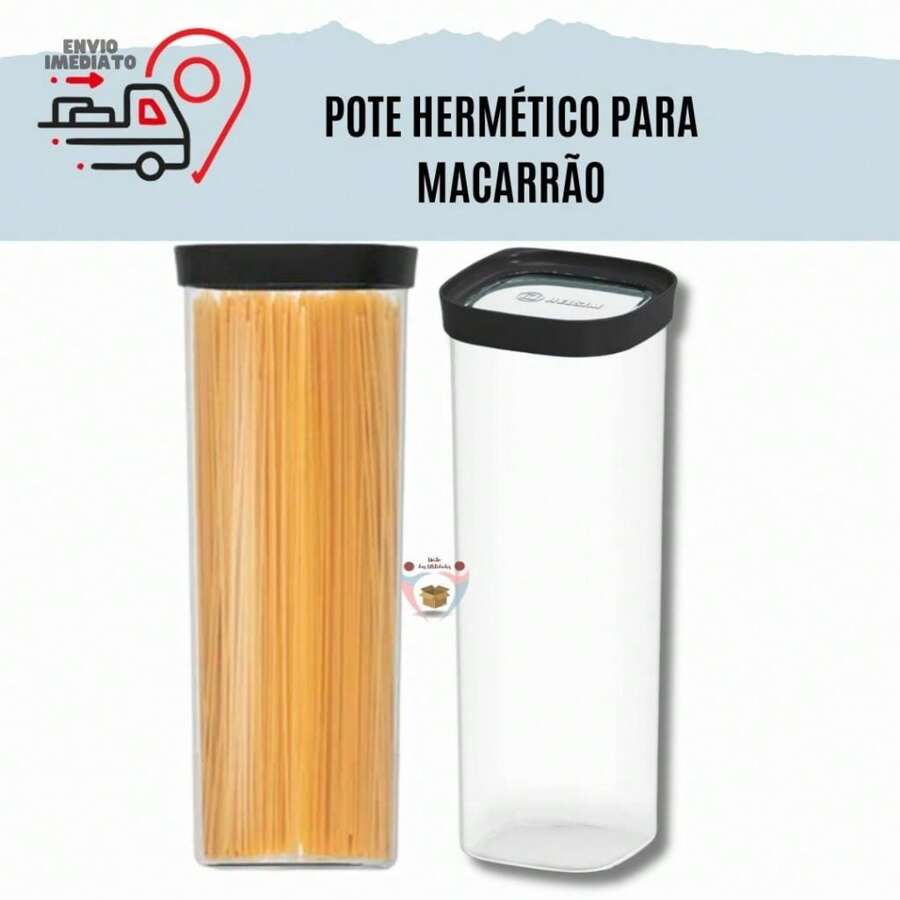 Pote Hermético Para Macarrao Resistente Cozinha Grandes Porcoes Porta Mantimentos