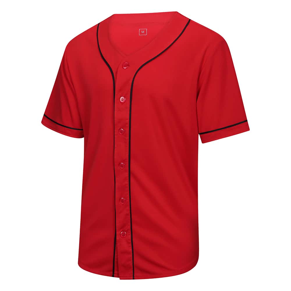 Boyfriend Style Men's Classic Solid Color Baseball Jersey Plain Casual Button-Up Shirt Short Sleeve Sports Baseball Uniform Suitable For Party Gifts Game Or Everyday Wear