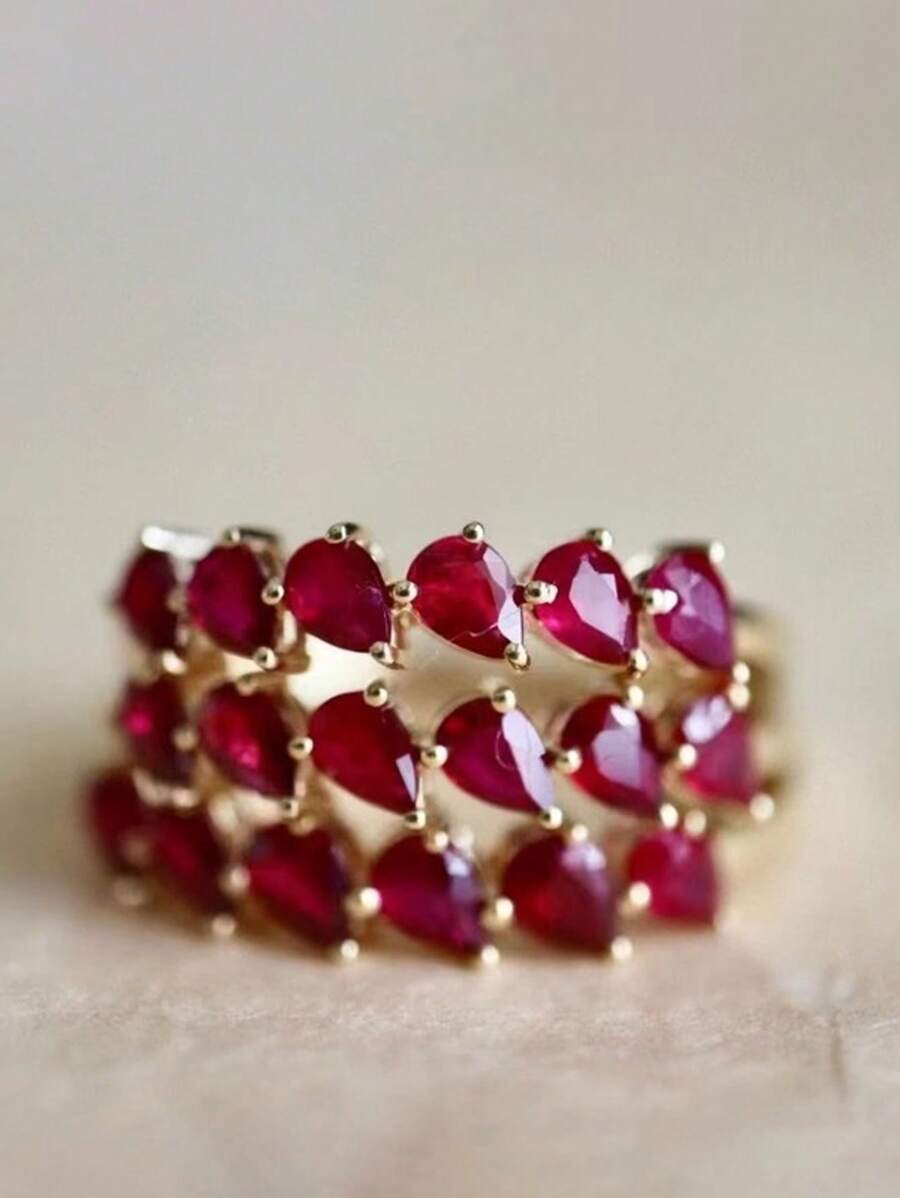 0.8ct Genuine Pigeon Blood Ruby Solitaire Ring In Diamond