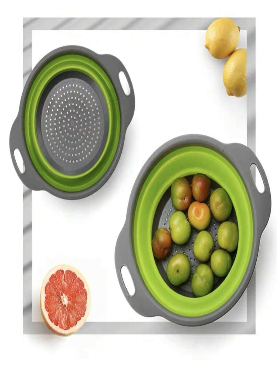 Escorredor De Alimentos Retrátil de Silicone Para Frutas Massas Legumes em Geral