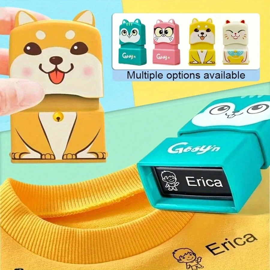 Gepersonaliseerde kindernaamstempel, gepersonaliseerde waterdichte stempel voor kleding, gepersonaliseerde inktkussenstempels, babyshower, familiedecoraties, cadeaus, winteravondcadeaus, terug naar school, wintercadeau-ideeën, jongen, meisje, Valentijnsdag