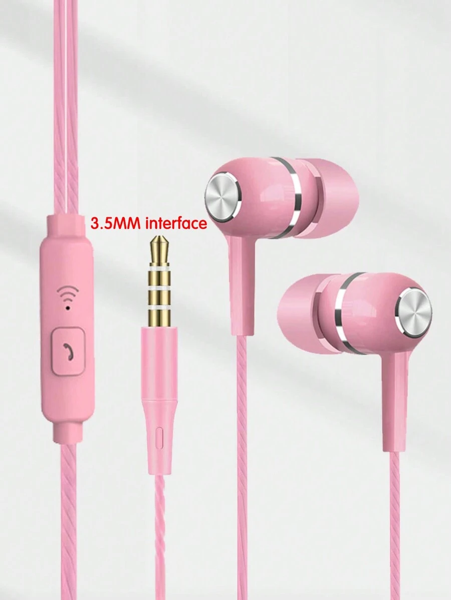 Auriculares con cable universal de 3.5 mm tipo Crystal Line, de alta definición de audio, diseño libre de enredos, cómodos, compatibles con teléfonos inteligentes, computadoras, reproductores de MP3, apariencia clásica y de moda