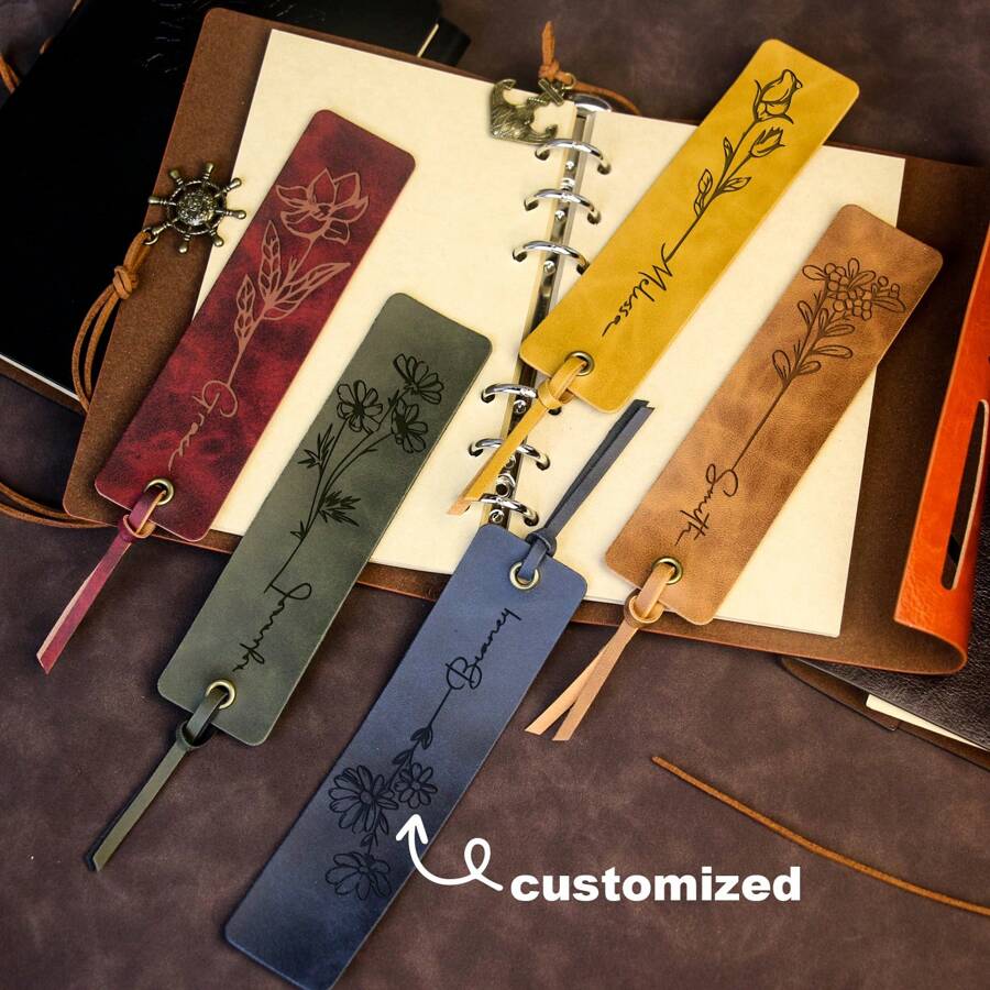Personalized Leather Bookmark,Custom Name Bookmark,Gifts For Readers,Gift For Book Lovers,Bookmark For Her,Bridesmaid Gift,Wedding Gift Back To School