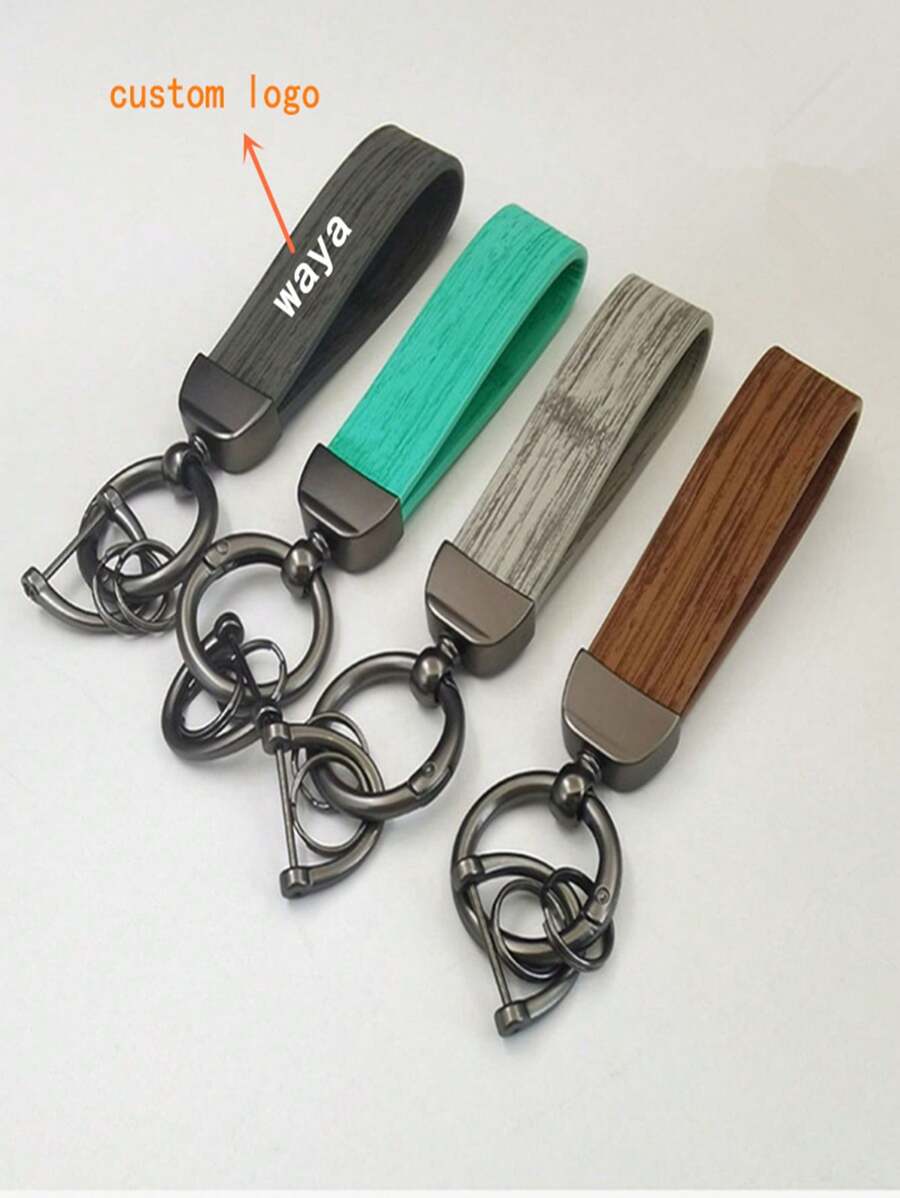 Llavero con estampado de grano de árbol con logotipo personalizado para hombres y mujeres, con grabado láser, colgante de llavero de coche, llavero personalizado, regalo