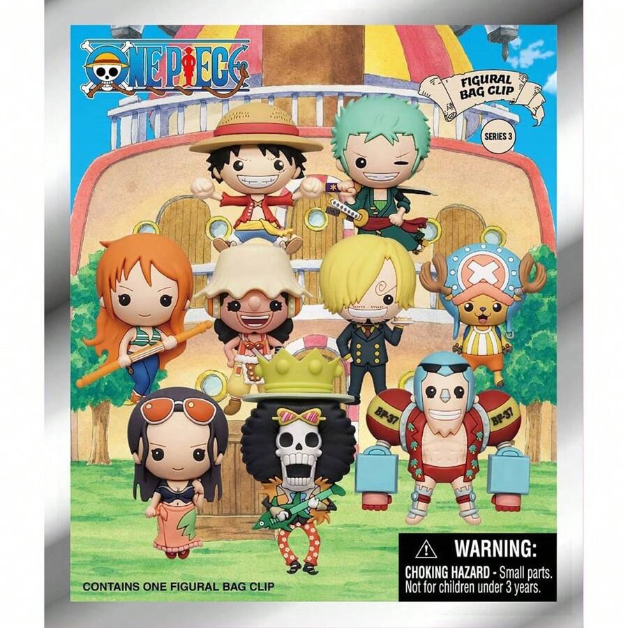 TOEI ANIMATION 1pc One Piece Officially Licensed Mystery Bulk Bag Clip Series 3 And Zoro And And Other Anime Characters Cute Keychain For Mom Dad Boyfriend Funny Valentine's Day Birthday Christmas Gifts