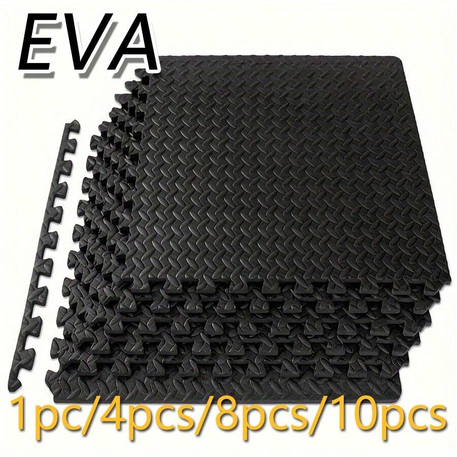 1pc/4ps/8pcs/10pcs Multi-Functional EVA Fitness Floor Mat, Yoga Mat, Climbing Mat, Waterproof, Non-Slip, Shock Absorption, Easy To Clean All Year Round Fitness Room Floor, Suitable For Indoor And Outdoor Gym Accessories, Deporte, Gimnasio, Ejercicio En Casa