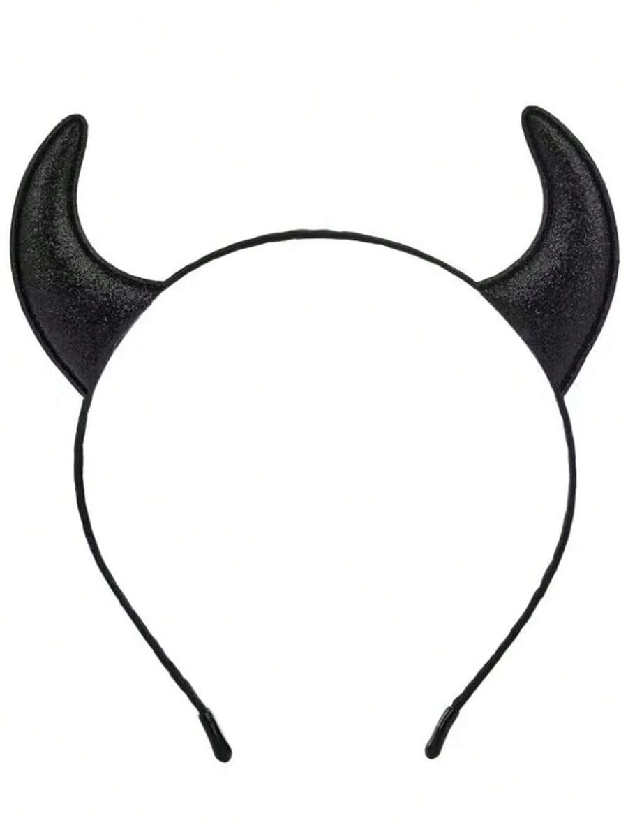 Bentiță - Bentiță de păr cu coarne de diavol roșu, accesorii de vrăjitoare, diavol, bentiță de păr, bentițe cu cercei
