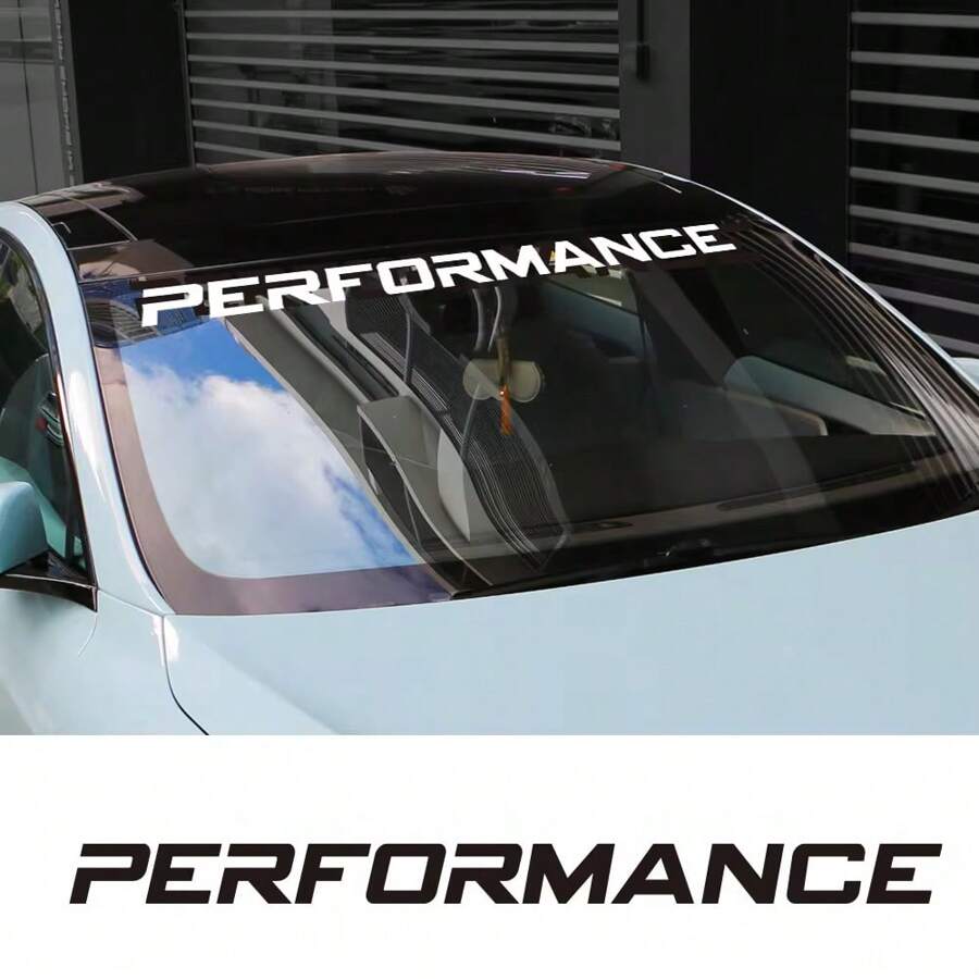 Auto Frontscheiben Aufkleber Grafiken, Performance Windschutzscheiben Dekor Aufkleber Vinyl DIY Folien Dekoration, Universell für Tuning Zubehör Audi BMW Benz Nissan Renault Chevrolet Dacia BYD GMC