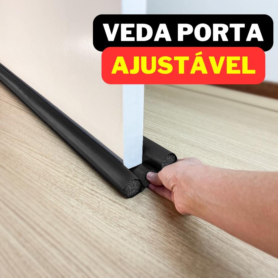 Veda Porta Pó Rolinho 80cm Protetor Impermeável Ajustável Vedação Sem Costura Proteção Contra Insetos