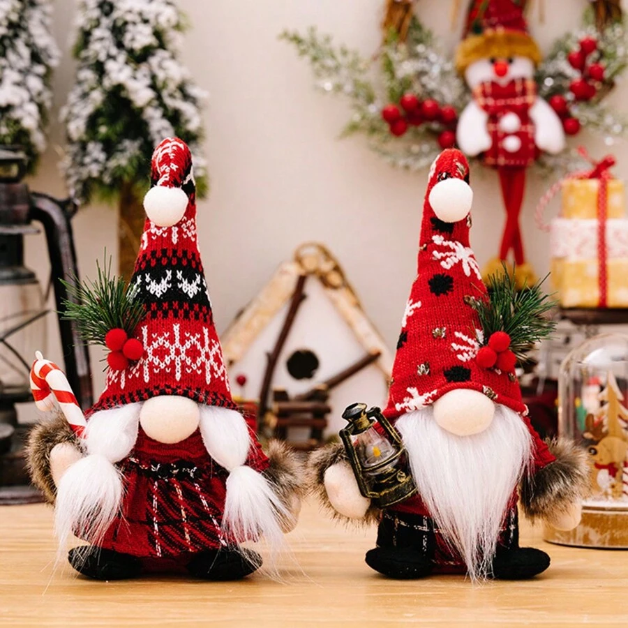 1pc Premium Knitted Lighted Santa Hat Christmas Decor, Suitable For Holiday Party, Christmas Party, Halloween Decoration, Scene Decoration, Festival Decoration, Home Decoration, Office Decoration, Party Gift, Room Decoration, Aesthetic Room Decor, Bedroom Decoration, Home Decor, Fun Christmas Party Decoration, Christmas Holiday, Happy New Year, Christmas Gift, Christmas Ornament