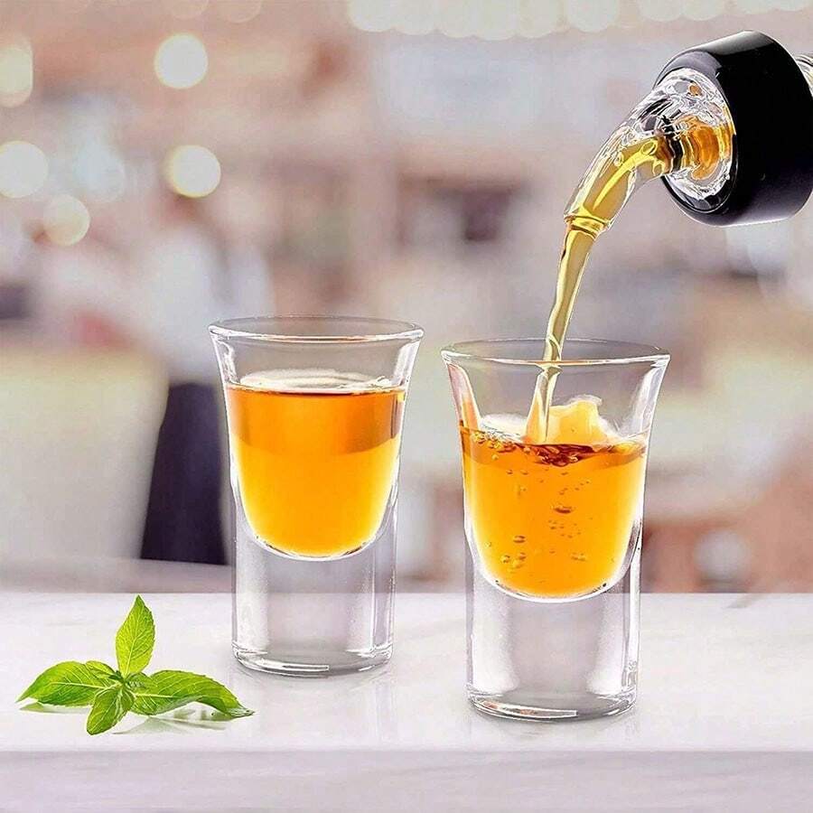 Vaso de chupito de 15ml/0,5oz, vaso de vodka de poca capacidad, apto para lavavajillas, de vidrio de alta calidad, irrompible, de cristal transparente para beber licor al estilo chino, mini copas de vino, adecuado para whisky, tequila, vodka, perfecto para fiestas, bares, clubes