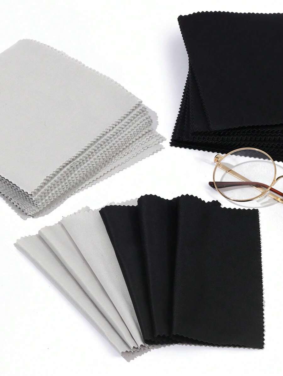 5/10/20pcs Solid Color Glasses Cleaning Cloth, Ultra-Fine Fiber Cleaning Glasses Cleaner, Wiping Phone Screens, Jewelry Wiping, Piano, Lens, Watch Cloth, Reusable, Glasses Cloth,Ultra-Fine Fiber Lens Polishing Cloth, Dust-Proof, Lens Cleaning Wipe