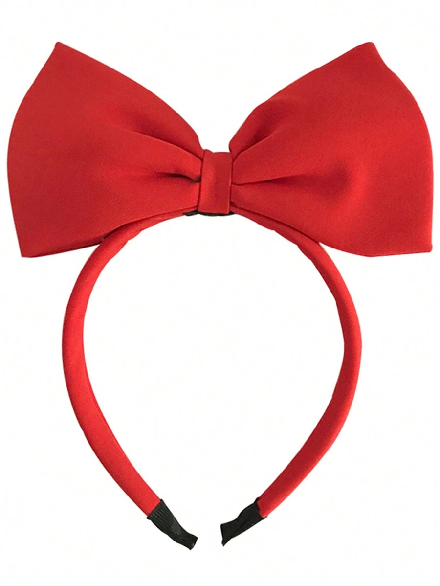 Bandă de păr drăguță cu fundă, burete supradimensionat, cu urechi de iepuraș, accesoriu pentru agrafe de păr, accesorii de Ziua Îndrăgostiților, bentiță de păr, bentițe de păr cu cerc
