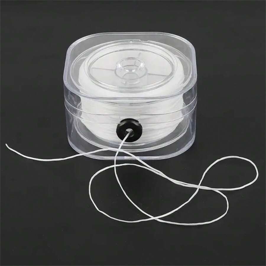 Linha de Contas de Pulseira 0,2-1,0mm, Linha Elástica Plana para Pulseiras, Linha de Pulseira Fácil de Atar, Cordão de Joia para Fazer Joias de Contas e Pulseiras Colares