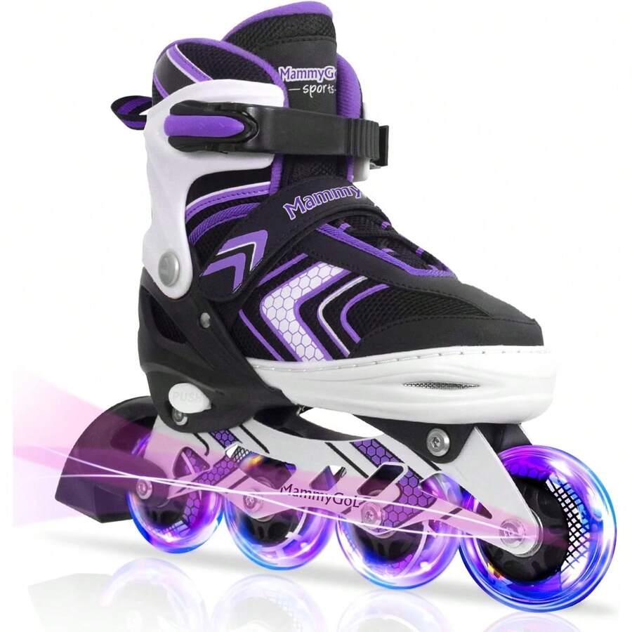 Inline Skates For Girls Boys With Full Light Up Wheels, Adjustable Beginner Blades Roller For Kids Youth
