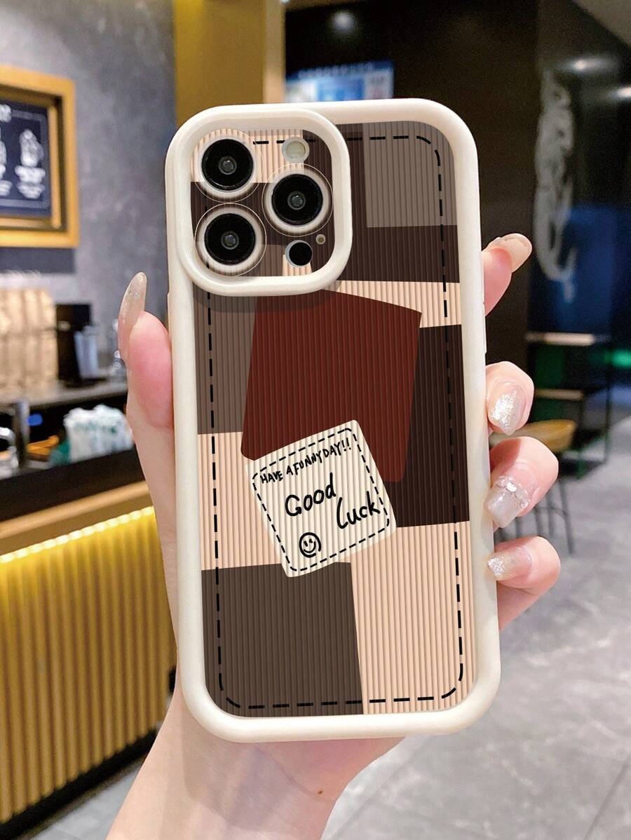 1pc Minimalist Fabric Texture Fingerprint-Resistant Microcrystalline Sand Phone Case Compatible With Apple/Samsung/Xiaomi/TECNO/Infinix/Vivo/OPPO