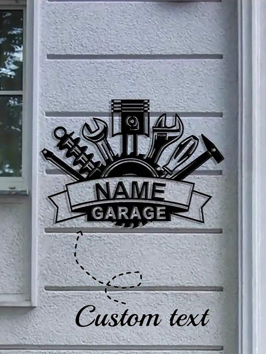 Uma Peça de Arte de Parede de Metal de Estilo Vintage de Ferro Forjado Personalizada Avô Oficina Garagem Sinal de Entrada de Homem Sinal de Reparador Decoração de Casa Perfeita para Dia dos Pais Personalizado Nome Arte de Parede de Metal do Estúdio Ornamental Fofa, Moderna, de Alta Qualidade, Contratada Personalizada, Única, Presentes Ideais para Ele Ela, Namorado, Namorada, Pai, Mãe, Família, Amigos para Aniversários, Dia dos Namorados, Dia das Mães, Aniversários, Dia da Criança, Dia dos Pais, Formatura, Casamentos, Inauguração de Casa, Casa, Jardim, Dia dos Namorados, Decoração do Dia dos Namorados
