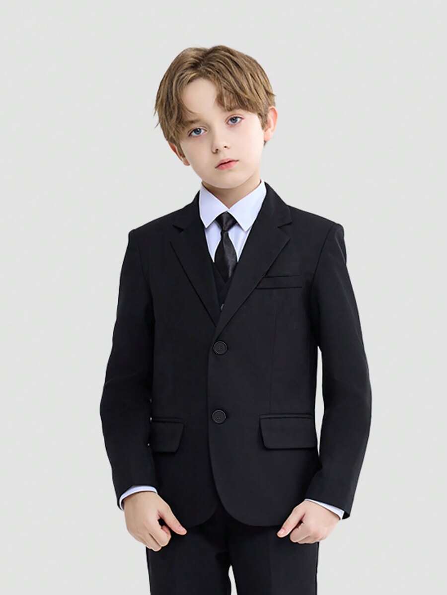 Conjunto de terno cavalheiro 2 peças Tween Boy, uniforme escolar casual para crianças mais velhas, ocasião formal