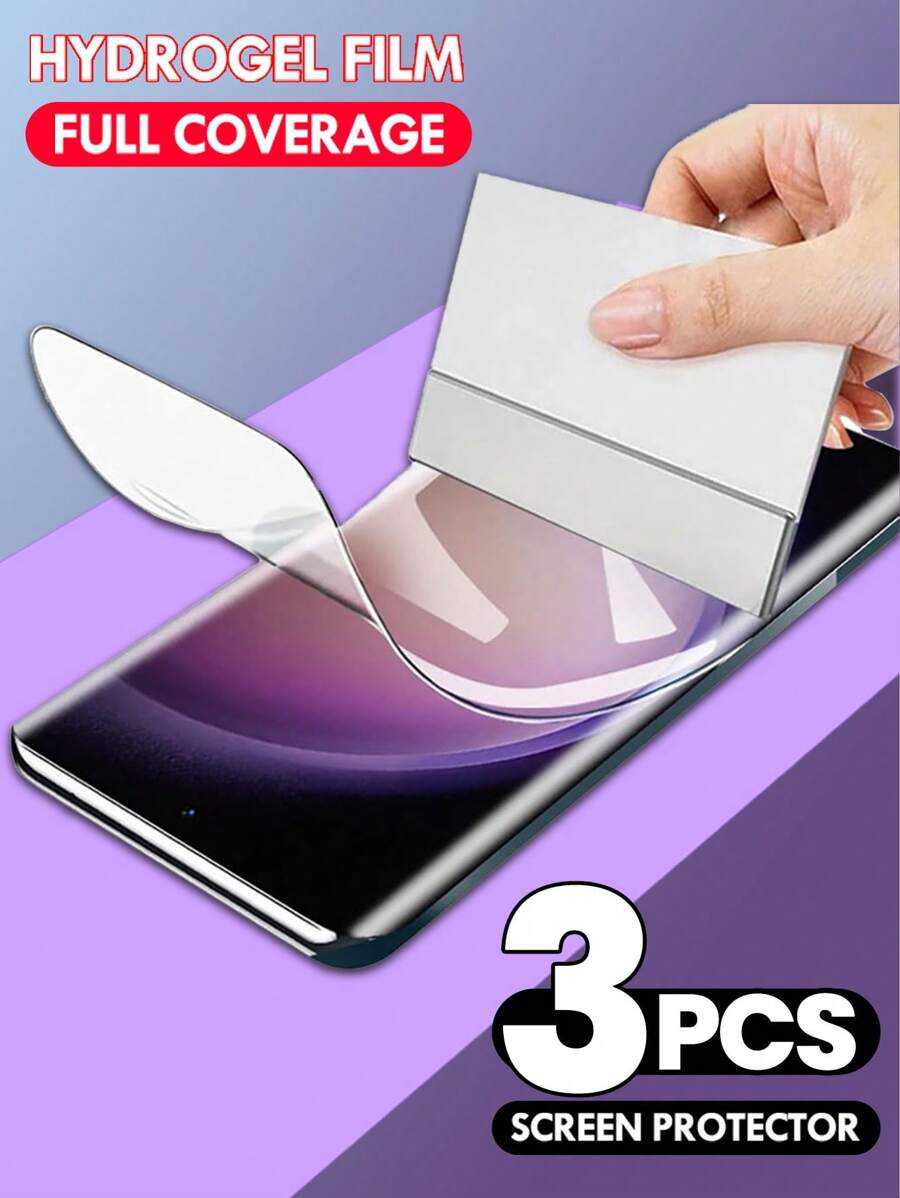 3 piezas Película protectora de pantalla completa HD de hidrogel compatible con Samsung Galaxy A06 A16 A26 A36 A56 A05 A05S A15 A25 A35 A55 A14 A24 A34 A54, protector de pantalla compatible con Samsung A13 A33 A12 A22 A32 4G 5G A52 A52S A21S (no es de vidrio templado) - Regalo para cumpleaños, familia y amigos - Accesorios para teléfono