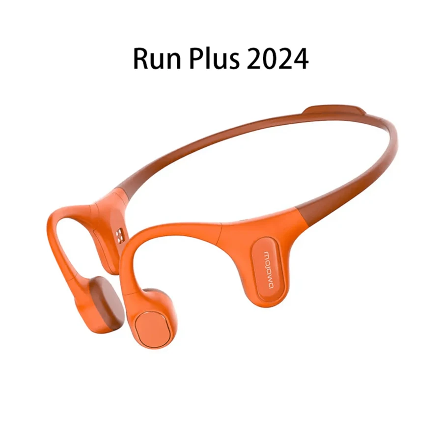 Mojawa Run Plus Bone Conduction Headphones, IP68 Waterproof Swimming Headphones, Open Ear Bluetooth Headphones With Mic And 32GB MP3, Wireless Sports Headphone For Running, Swimming, Cycling, Black