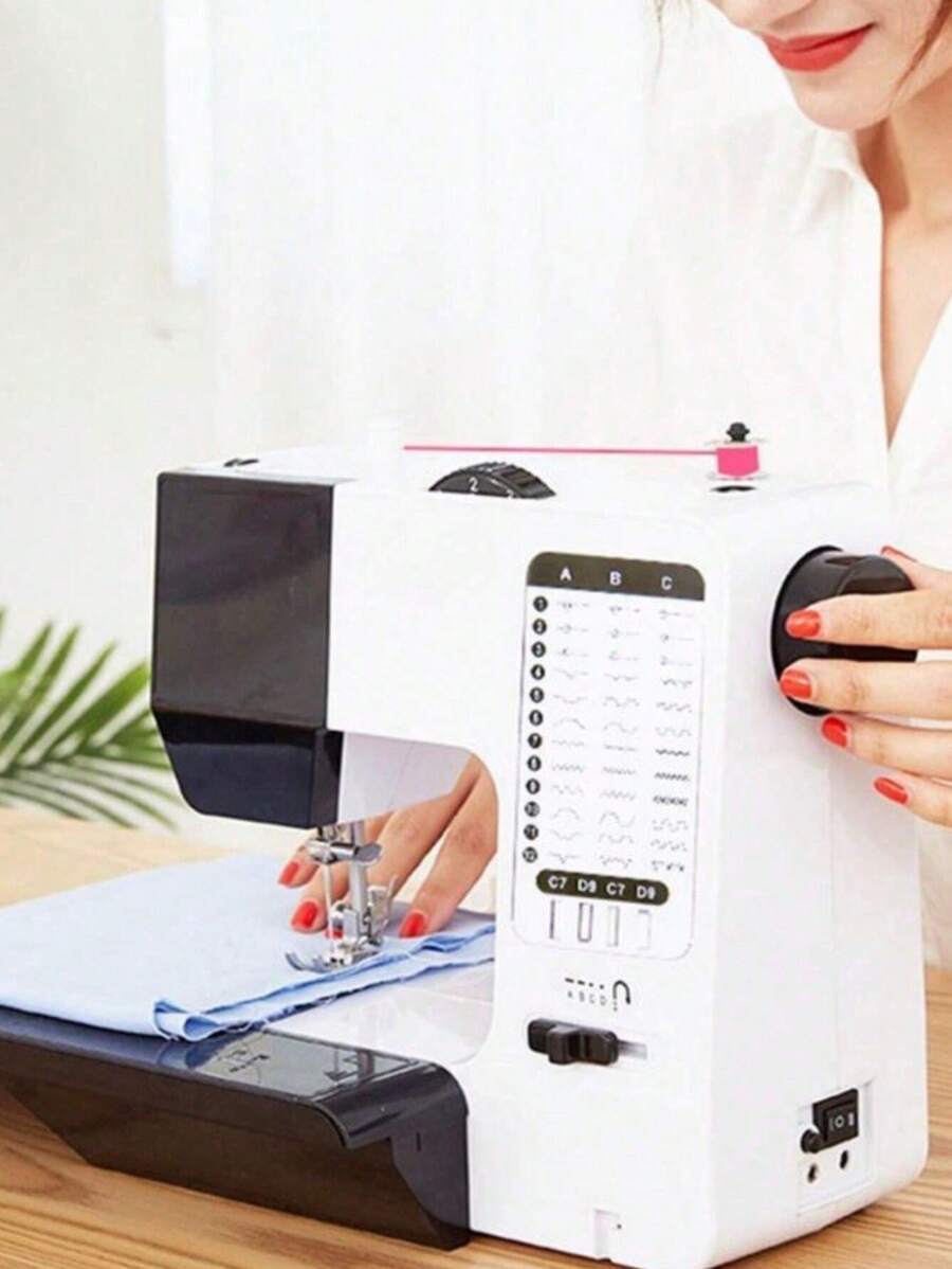 Máquina de Costura Multifuncional 38 Pontos Bivolt 110V 220V Com Extensor e Diversas Funções