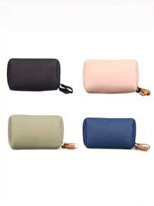 1 pieza Bolsa portátil de almacenamiento de maquillaje - Neceser de viaje con cremallera para cosméticos y artículos de aseo - Organiza y protege tus artículos de belleza esenciales para la decoración del hogar de otoño
