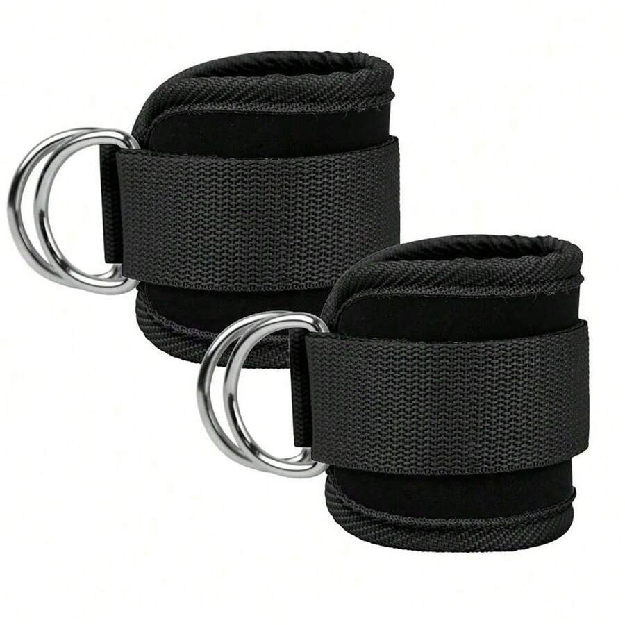 Faixas Elásticas Ajustáveis, Com Argolas em Forma de D Duplas, Tira de Treinamento de Força de Perna de Academia, Acessório de Exercícios de Tornozelo Envolto, Equipamento de Fitness, Acessórios de Academia