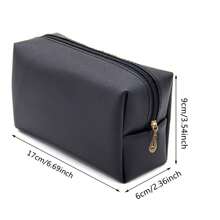 1 pieza Bolsa portátil de almacenamiento de maquillaje - Neceser de viaje con cremallera para cosméticos y artículos de aseo - Organiza y protege tus artículos de belleza esenciales para la decoración del hogar de otoño