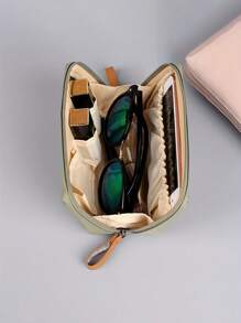 1 pieza Bolsa portátil de almacenamiento de maquillaje - Neceser de viaje con cremallera para cosméticos y artículos de aseo - Organiza y protege tus artículos de belleza esenciales para la decoración del hogar de otoño