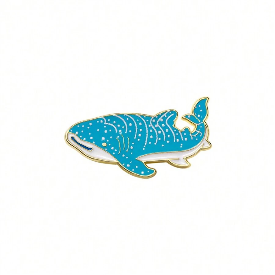 Cute Cartoon Whale Shark Enamel Pin Custom Decorative Brooches Ornaments Lapel Bag Badges Jewelry Gifts Pin For Clothes Bag Charm Backpack For School