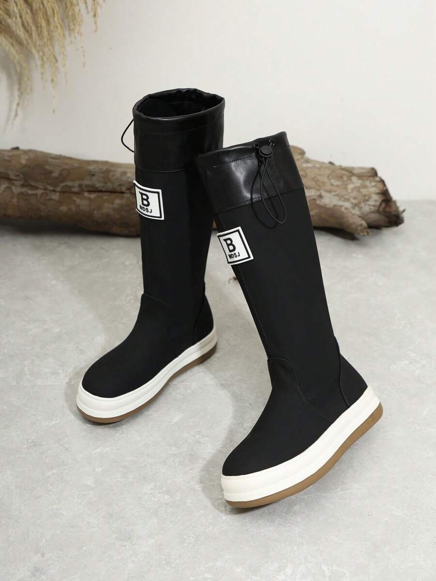Thick-Soled Retro Outdoor Mid-Calf Rain Boots, Autumn & Winter New Arrival