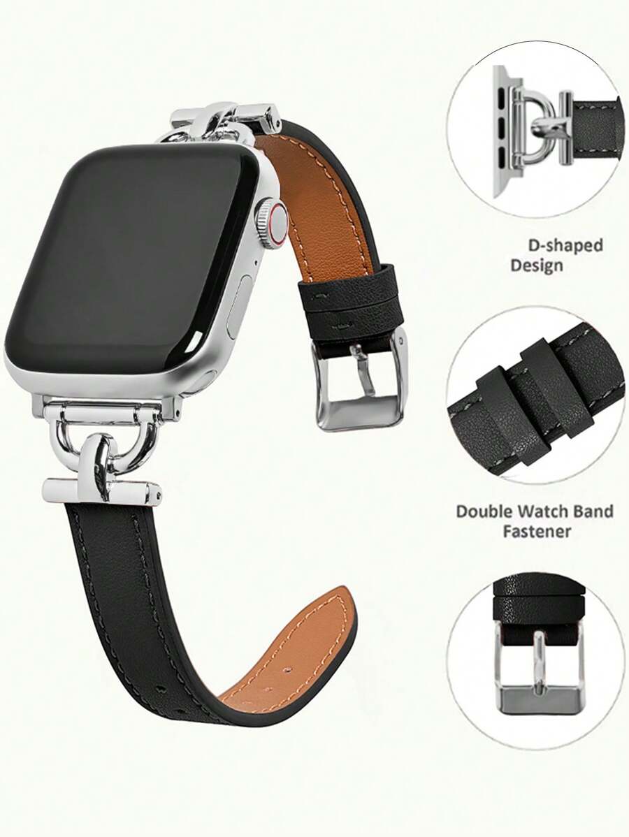 1 pièce Bracelet de montre pour femme, compatible avec les bracelets de montre Apple Watch Ultra/SE/8/7/6/5/4/3/2/1, design de taille fine, tailles 38/40/41/42/44/45/49 mm