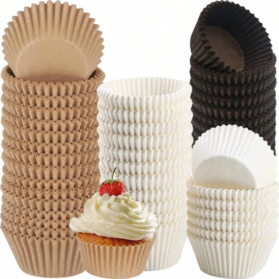 100 pièces Moules à cupcakes et muffins en papier de , caissettes de cuisson anti-graisse, accessoires de gâteau