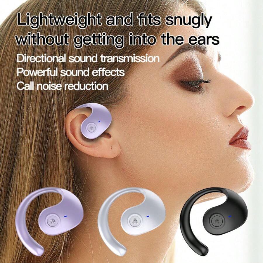 1Pc Single OWS Ear Hook Touch Control Wireless Headset Lighter For GYM Sport Running With MIC
