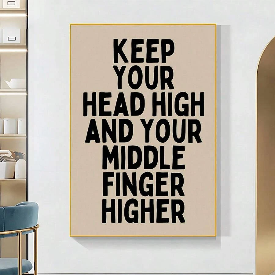 1pc/Set Vintage Inspirational Wall Art, Inspirational Poster Print, Canvas Home Decor, Living Room Decoration Painting, Bedroom Wall Painting, Art Aesthetics Printing,For Living Room Home Decor,Without Frame