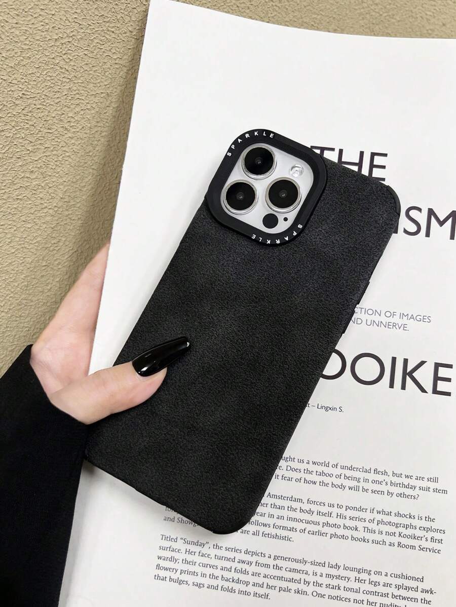 1pc Fashion Mirror Frame Letter Shockproof Phone Case Compatible With IPhone 11 12 13 14 11Pro Max 12Pro Max 13Pro Max 14Pro Max XR 15 15PRO 15PROMAX, Samsung Galaxy A05 A15 A34 A54 S23 S24 M14 M54
