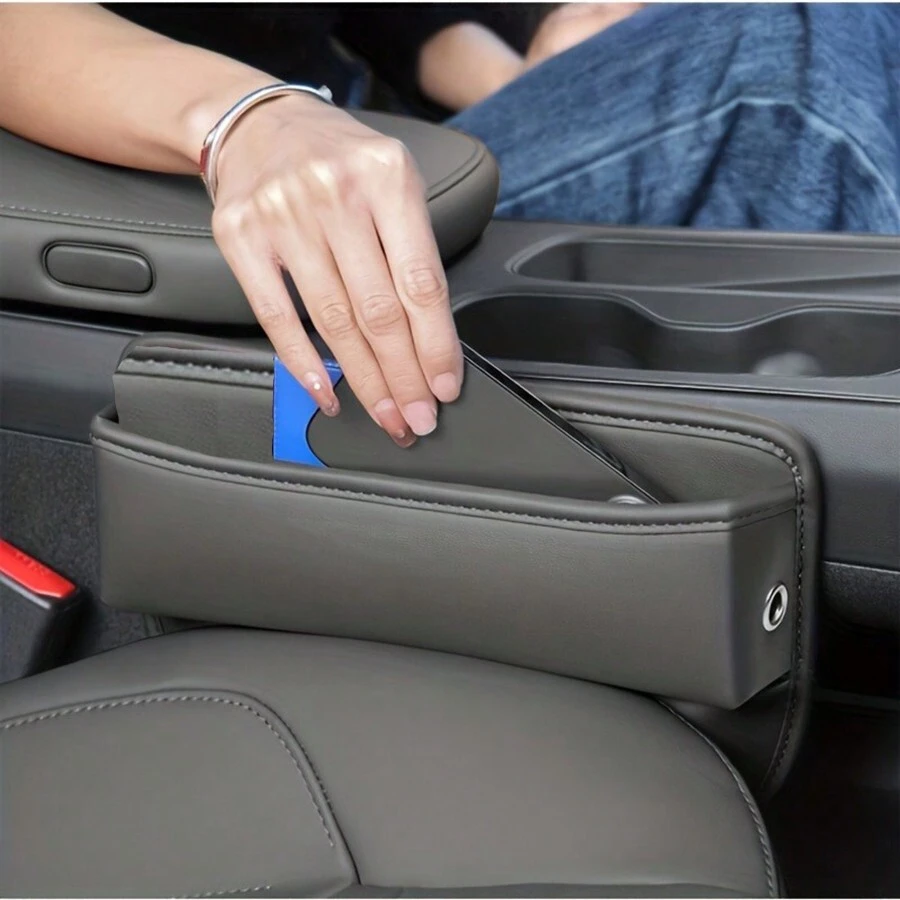 1 buc. Cutie de depozitare pentru umplerea golului scaunului auto, buzunar organizator din piele PU, multifuncțional pentru telefon, monede, portofel, accesorii auto