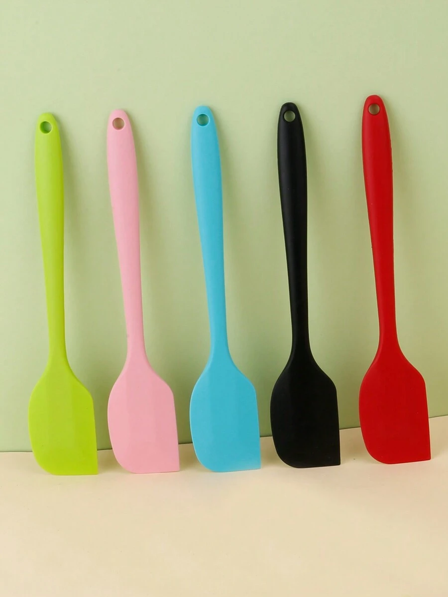 1PC/2PCS/3PCS Silicone Scraper Baking Cream Spatula High-Temperature Resistant Cake Scraper Integrated Butter Scraper