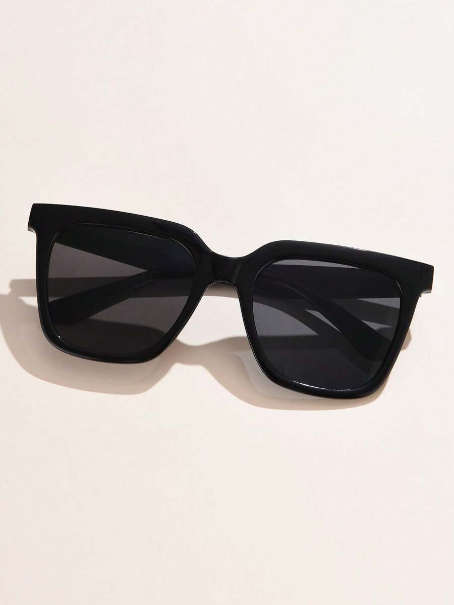 1pc Women's Fashionable Large Plastic Square Frame Casual Outdoor Sunglasses Suitable For Daily Use And Holiday Beach Accessories For Women Sun Glasses Sunglasses Shades Basics And Suit For Sweater Jeans Sweatpants Hoodie Jackets Dress And Long Sleeve Shirt Fashionable Shade Elegant Outfit Family Outings Travel Vacation Holiday For Summer Beach Vacation,Outdoor,Travel