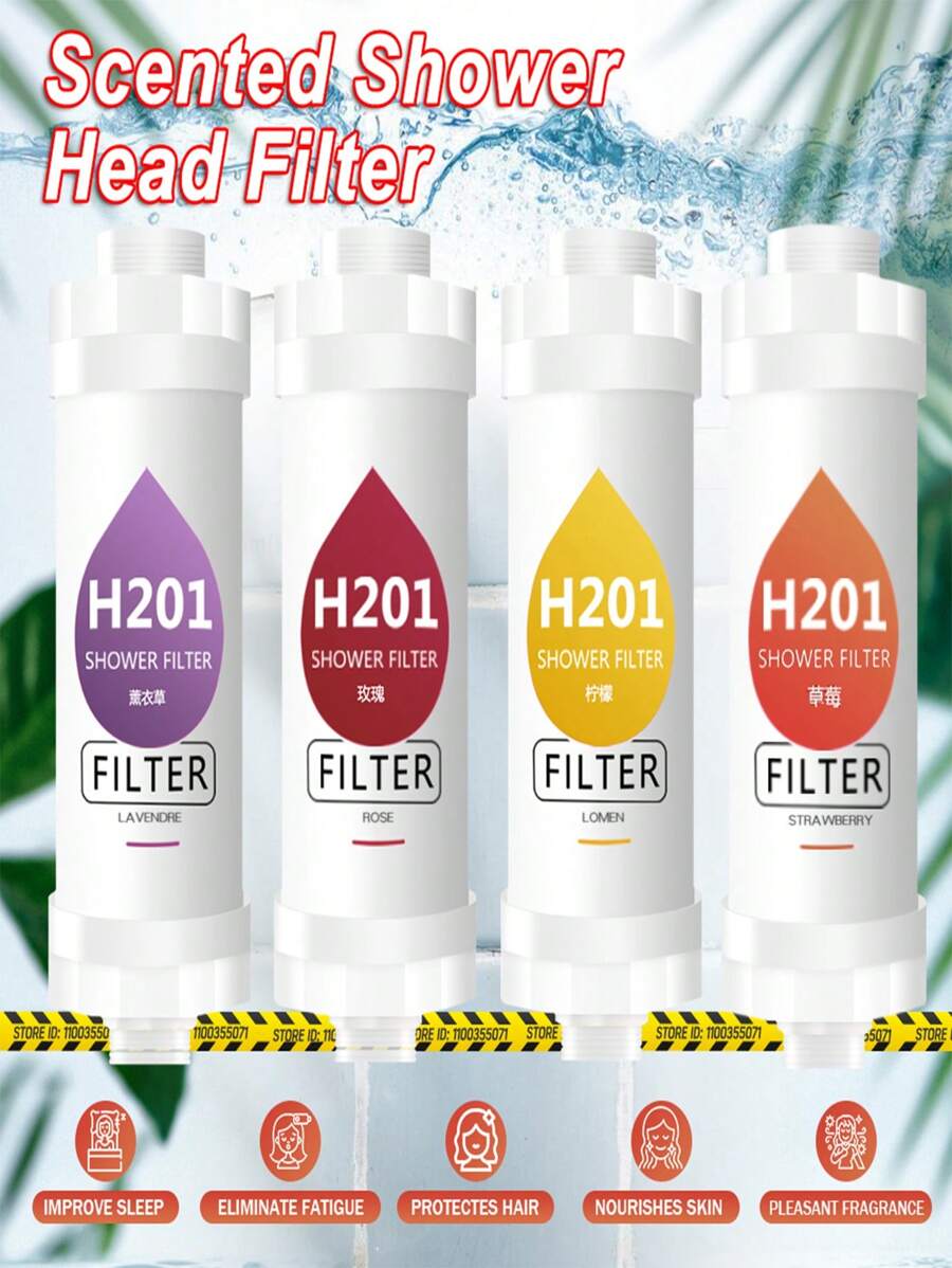 2 piezas Filtro de ducha para el hogar, inodoro, calentador de agua, lavadora, mini prefiltro, elimina el cloro, hidrata la piel, anti-caída del cabello, adecuado para baño, grifo, con aromas a lavanda, leche, jazmín, regalos ideales para el Día de la Madre, Día del Padre, Eid Al-Fitr
