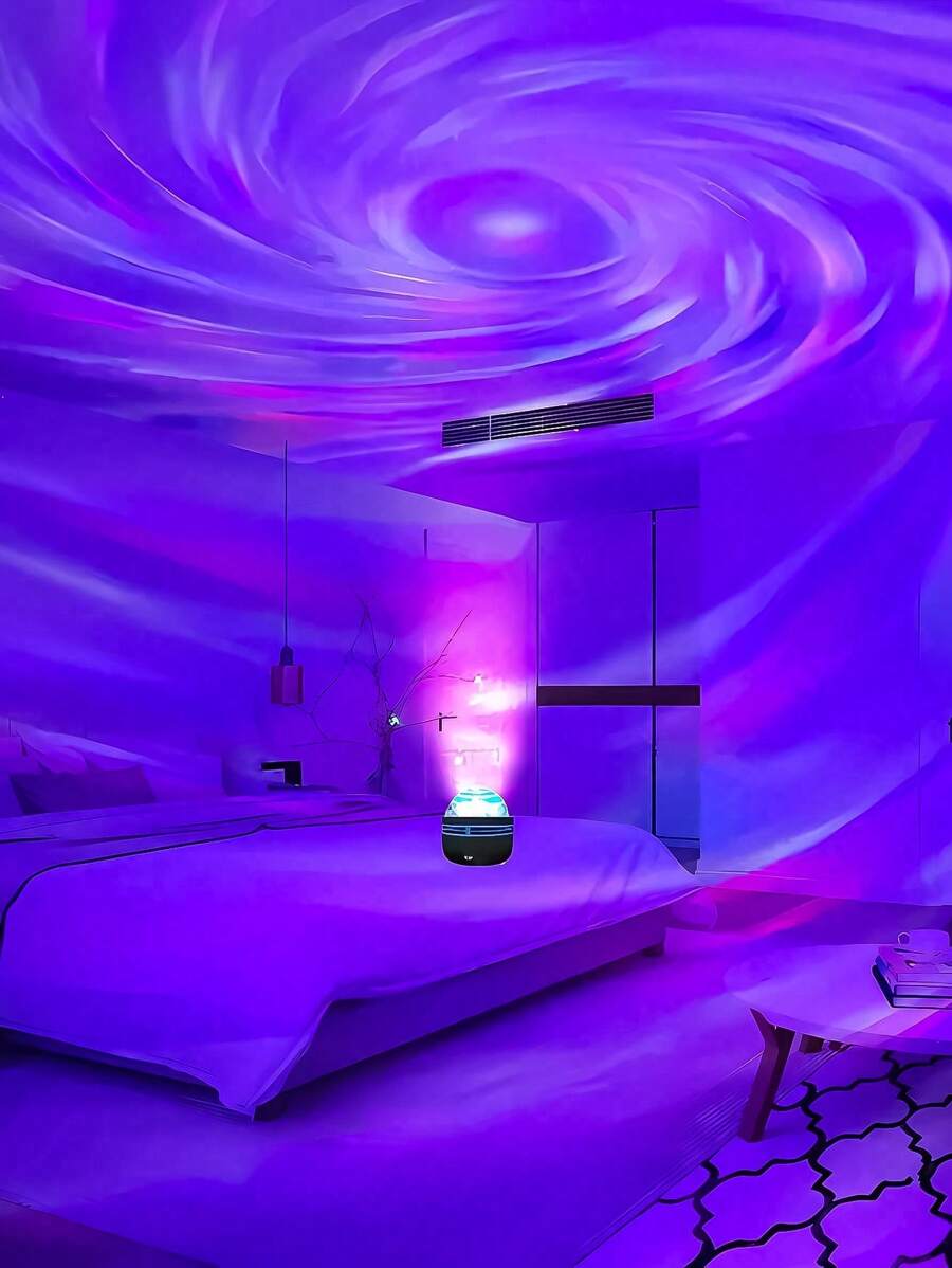 1 pieza Lámpara del cielo estrellado Fantasy, proyector de estrellas giratorio - Ilumina el dormitorio romántico, pista de baile, escenario, fiesta. Agrega brillo a vacaciones, reuniones, aventuras de campamento y fiestas - Un regalo soñador para cualquier ocasión.