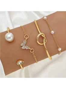 4 peças/ouro