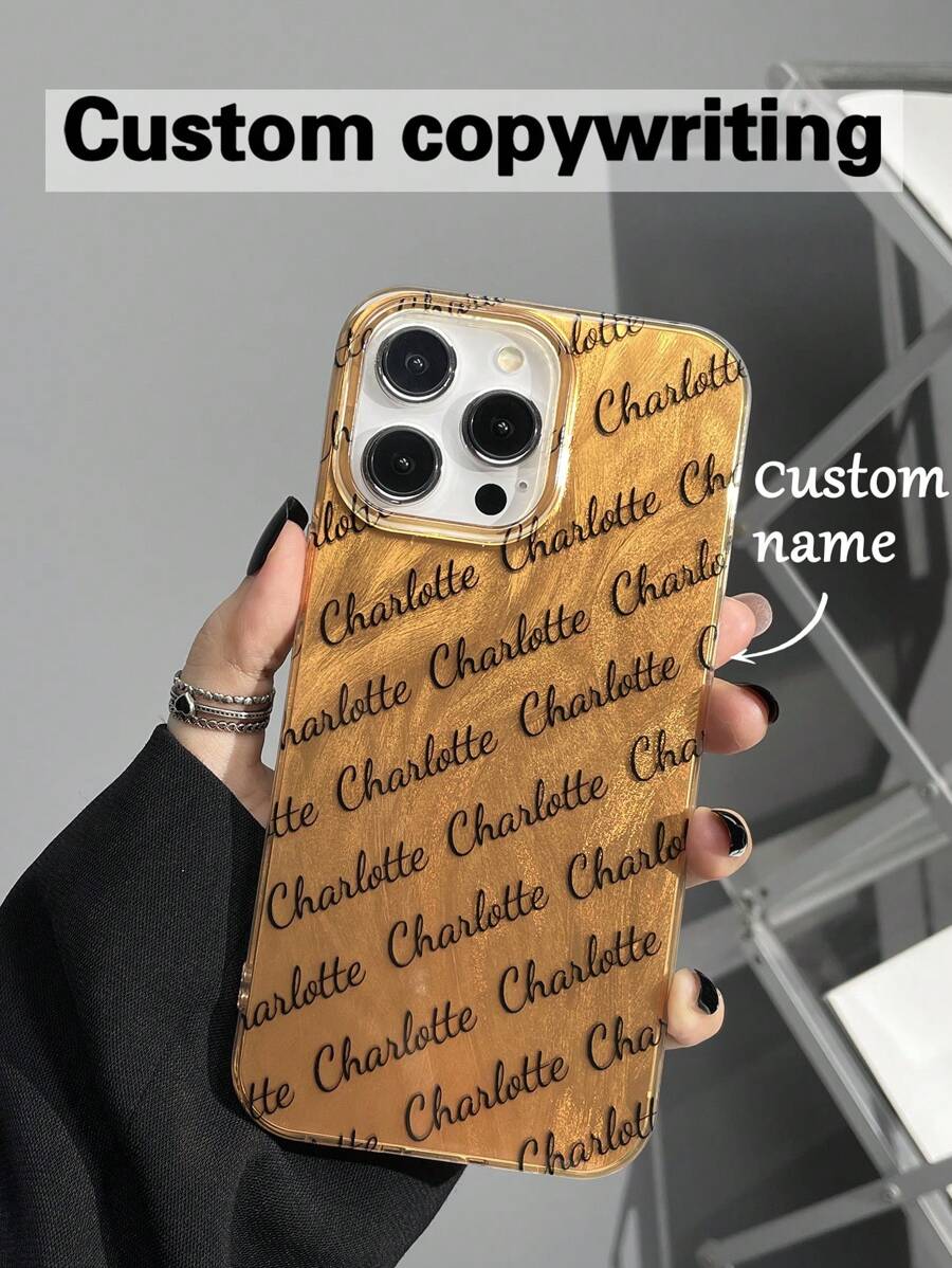 1 Piece Customized Name Phone Case, Personalized Name Design Case, Customized Name Case, Personalized Phone Case With Picture, Custom Image Phone Case, Anniversary Gift, Valentine's Day Gift, Birthday Gift, Wedding Gift, Mother's Day Gift, Father's Day Gift, Best Friend Gift, Gift For Mom/Dad, Gift For Boyfriend, Gift For Boyfriend, Compatible With 11/12/13/14/15promax, Galaxy A04/A13/A14/ A34/A52/A53/A54/A55/S23/24ultra Series