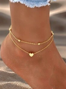 Gold Anklet Set Of Two