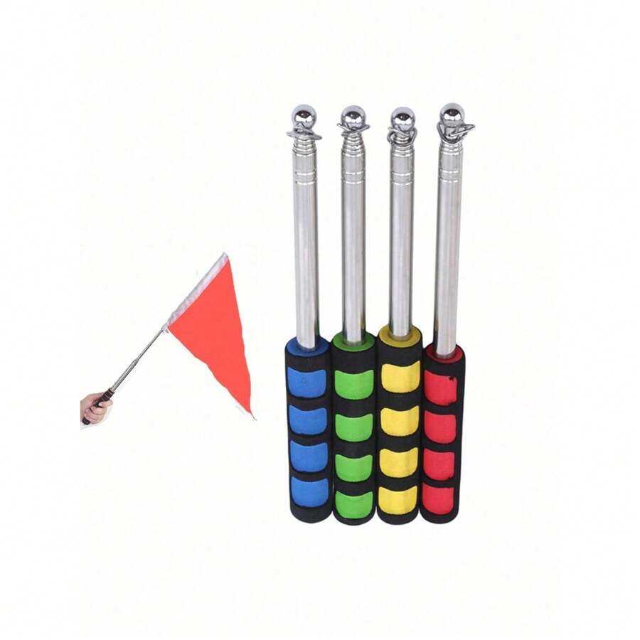 1,2 m Mât télescopique, mât de drapeau en acier inoxydable, cravache télescopique d'enseignement, bâton d'enseignement, bâton télescopique d'extérieur