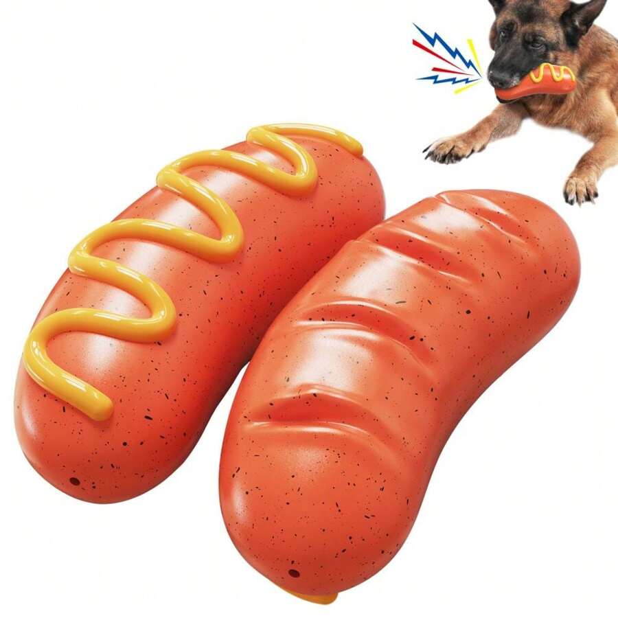 Dog Lover And Dog Mom Love Toy Vocal Teething Stick Hot Dog Lover And Dog Mom Love Sausage Shape Cat/Dog Lover Gift And Dog/Cat Mom Love Pet Supplies