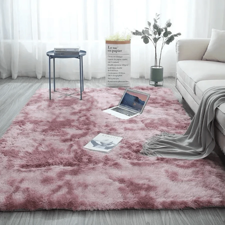 Fluffy Rug Large Shaggy Rug Floor Mat Living Room Bedroom Anti-Slip Soft Carpet