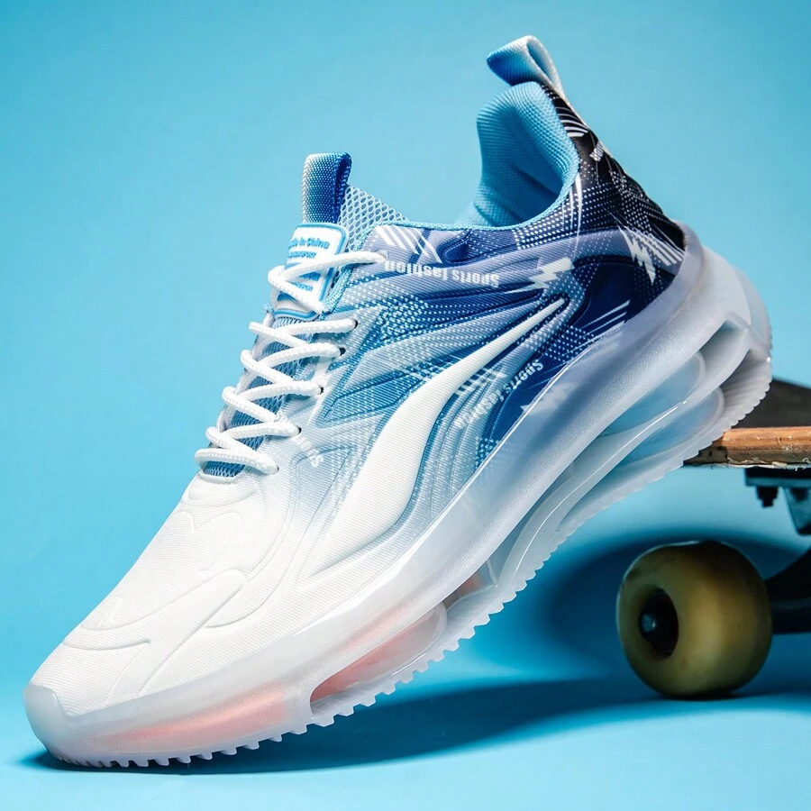 Herren atmungsaktive Freizeitschuhe, leichte stoßabsorbierende Laufschuhe, Stufenförmiger Farbverlauf Mesh Lässig Chunky Sneaker, Neue Kollektion 2024, Ganzjährig