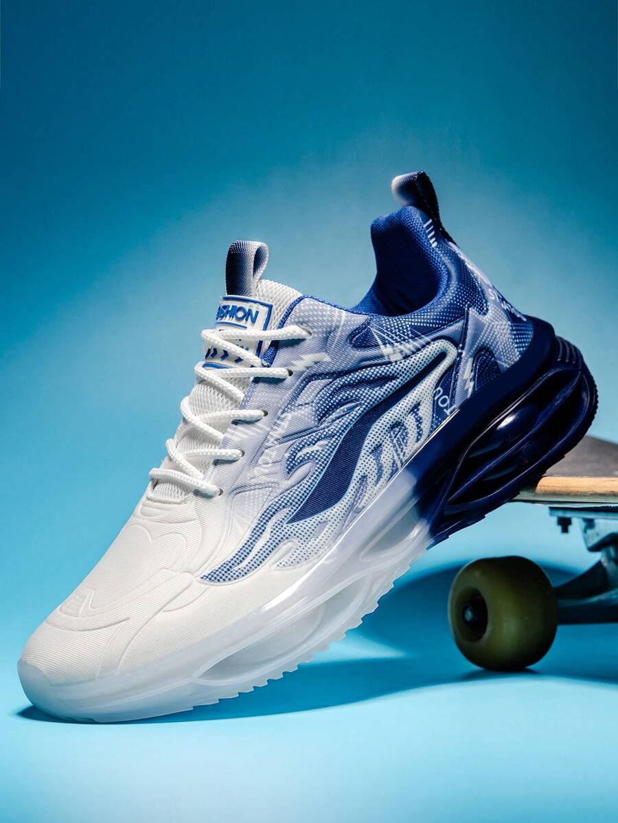 Herren neue Farbverlauf Mesh atmungsaktive Lässig Sportschuhe, Luftpolster stoßabsorbierende Laufschuhe, Mode vielseitige Schuhe für den Street-Style