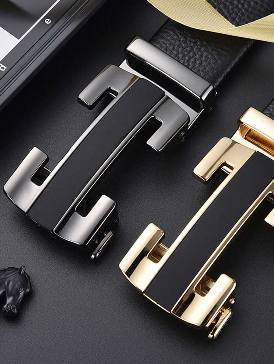 Cinturón para hombres con hebilla automática, cinturón con letras, cinturón de moda casual de negocios, adecuado para fiestas, Día del Padre, regalo del Día de San Valentín. Verano, casual escolar, negocios, regalo para novio, esposo, padre, hombre, uso diario, moda, adolescente, al aire libre, vacaciones, atlético, viaje, calle, bohemio, vintage